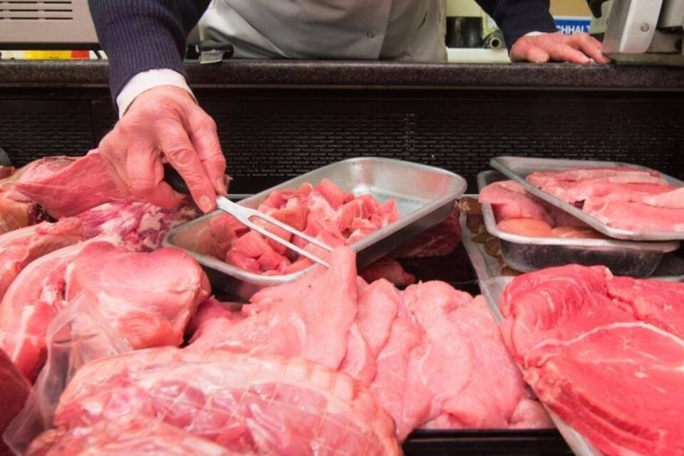 Fleisch in einem Supermarkt