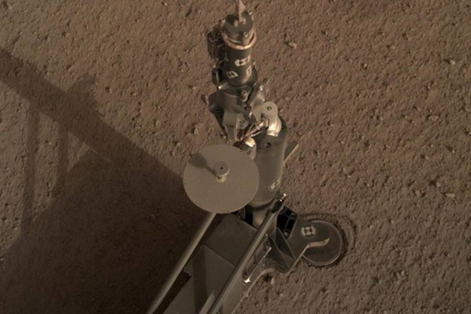 Roboter-Maulwurf gräbt auf dem Mars Roboter-Maulwurf gräbt auf dem Mars
