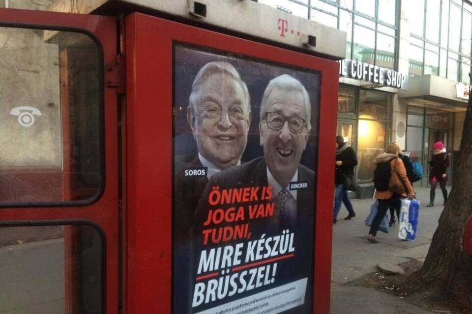 Plakatkampagne in Ungarn