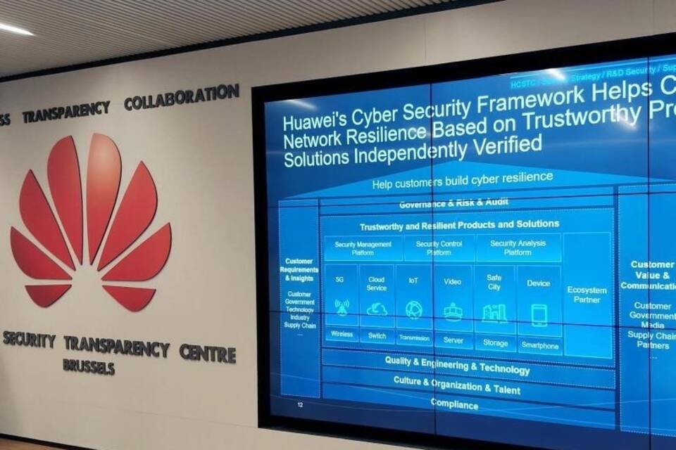 Huawei eröffnet ein Zentrum für Cybersicherheit in Brüssel