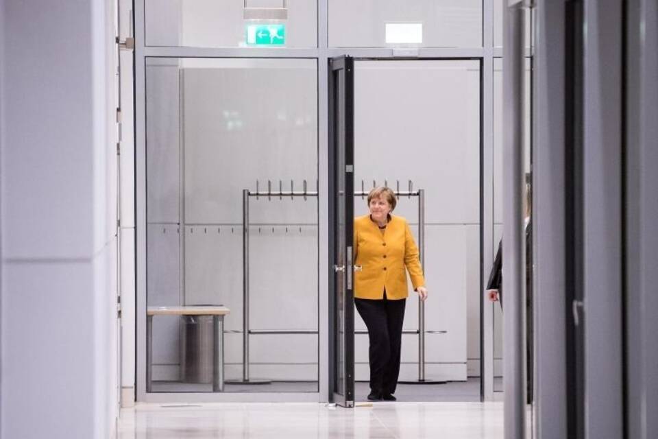 Merkel beim Koalitionsausschuss Merkel beim Koalitionsausschuss