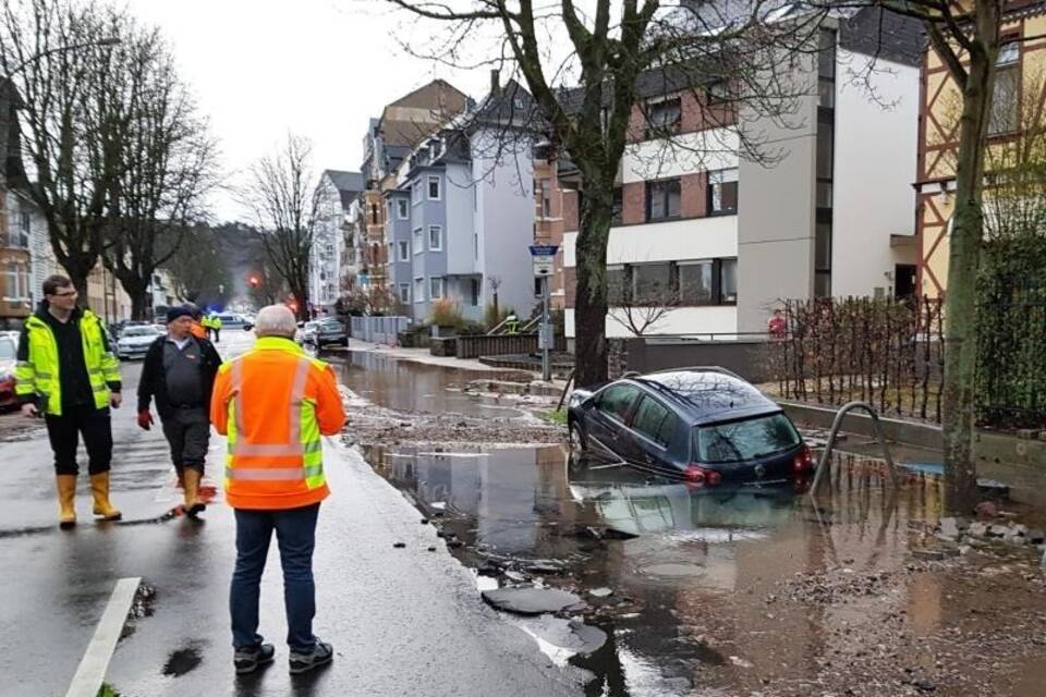 Rohrbruch in Koblenz