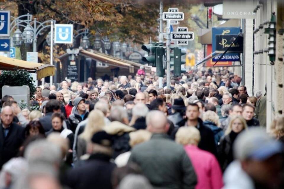 Einkaufsstraße in Düsseldorf