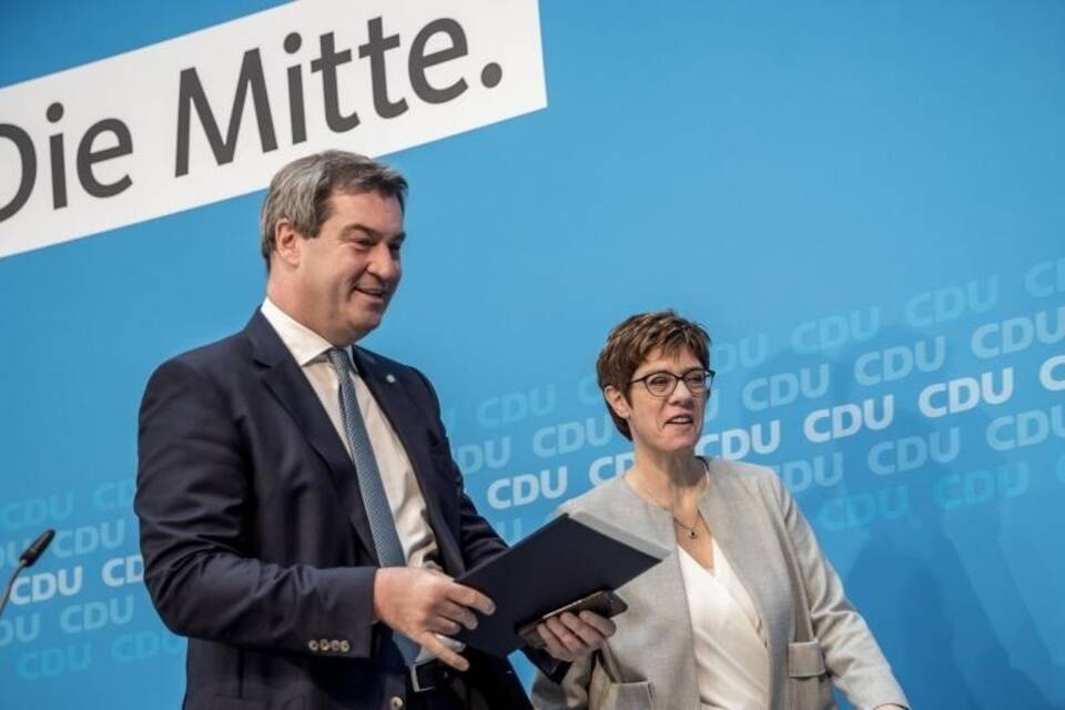 Söder und Kramp-Karrenbauer in Berlin Söder und Kramp-Karrenbauer in Berlin