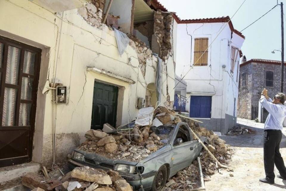Nach einem Erdbeben auf der Insel Lesbos. Symbolbild