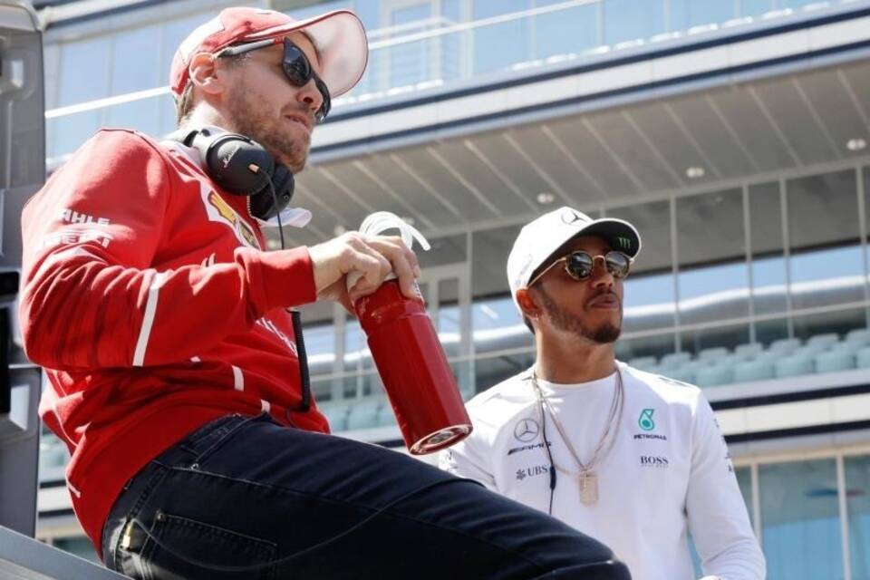 Sebastian Vettel und Lewis Hamilton Sebastian Vettel und Lewis Hamilton