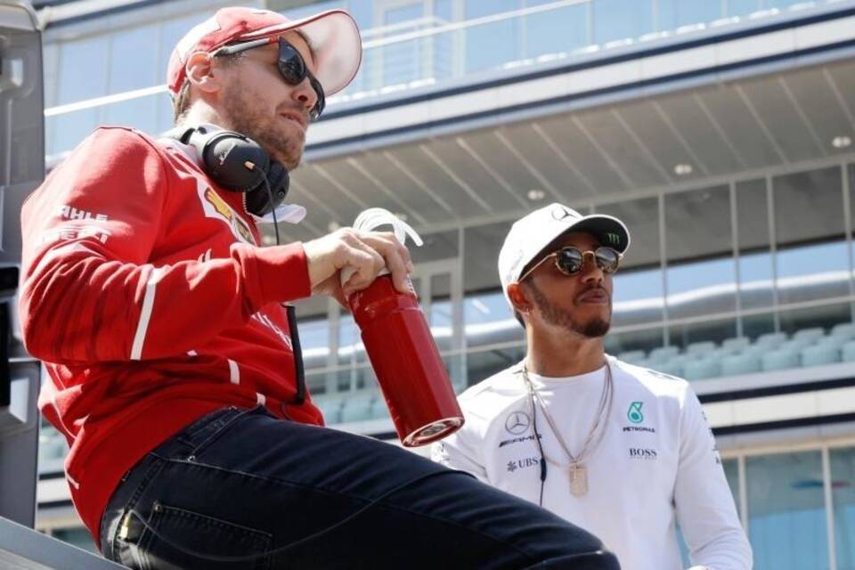 Sebastian Vettel und Lewis Hamilton