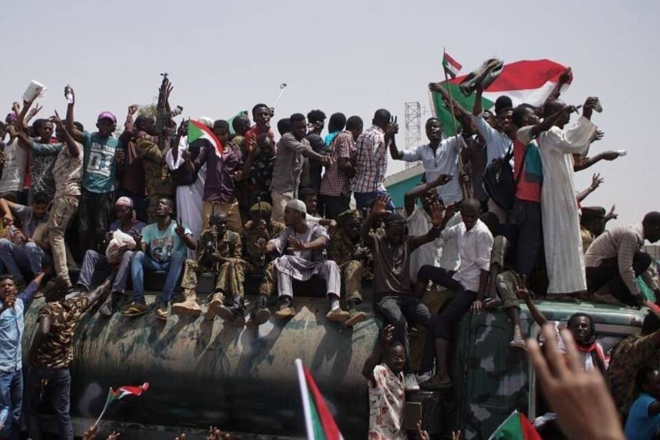 Sitzblockade im Sudan