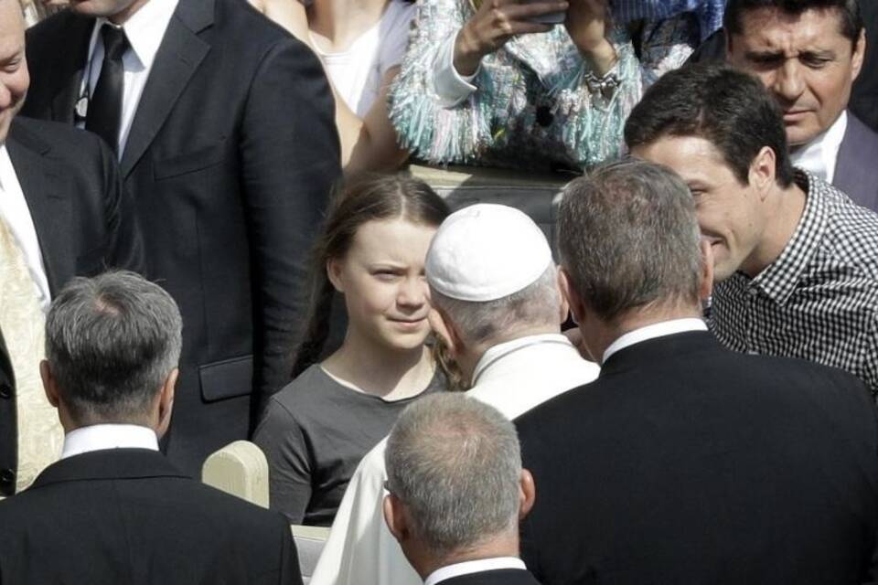 Thunberg besucht den Papst