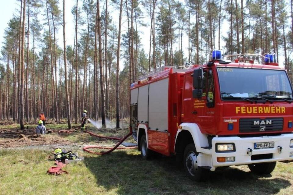 Waldbrand bei Dreetz