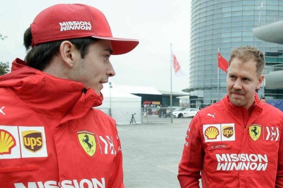 Leclerc und Vettel