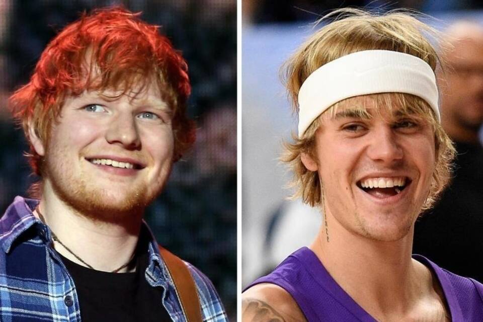 Justin Bieber und Ed Sheeran