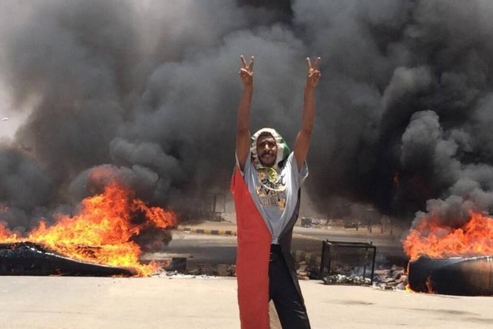 Demonstrant in Khartum