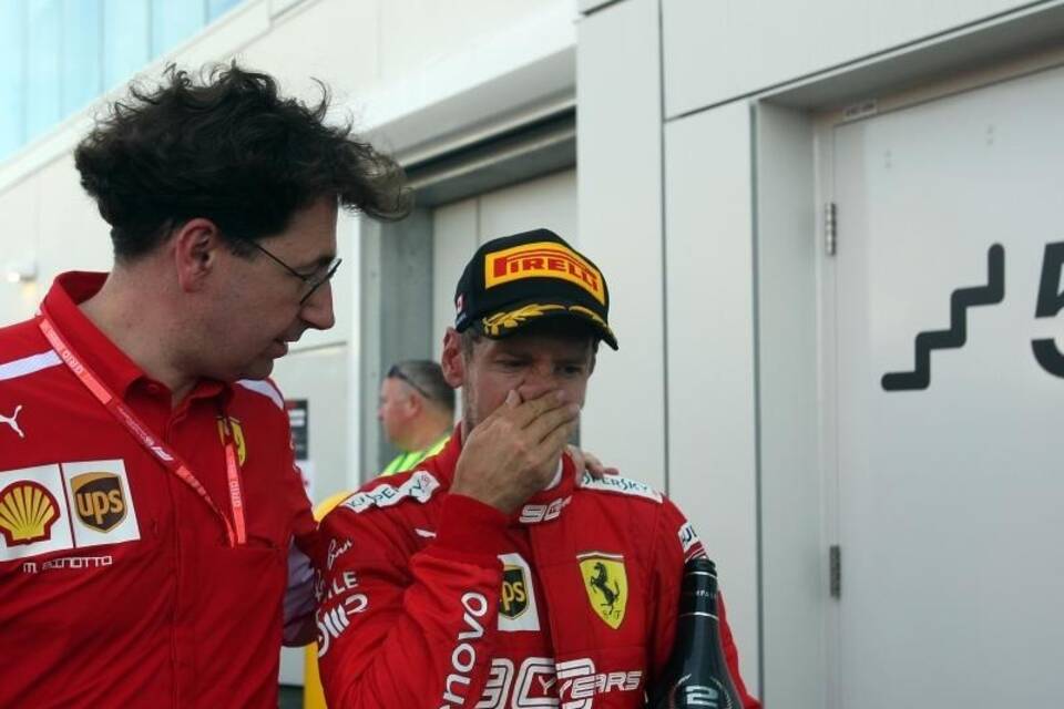 Binotto und Vettel Binotto und Vettel