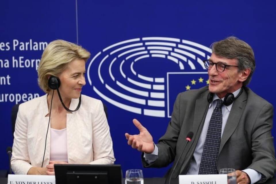 Von der Leyen und Sassoli Von der Leyen und Sassoli