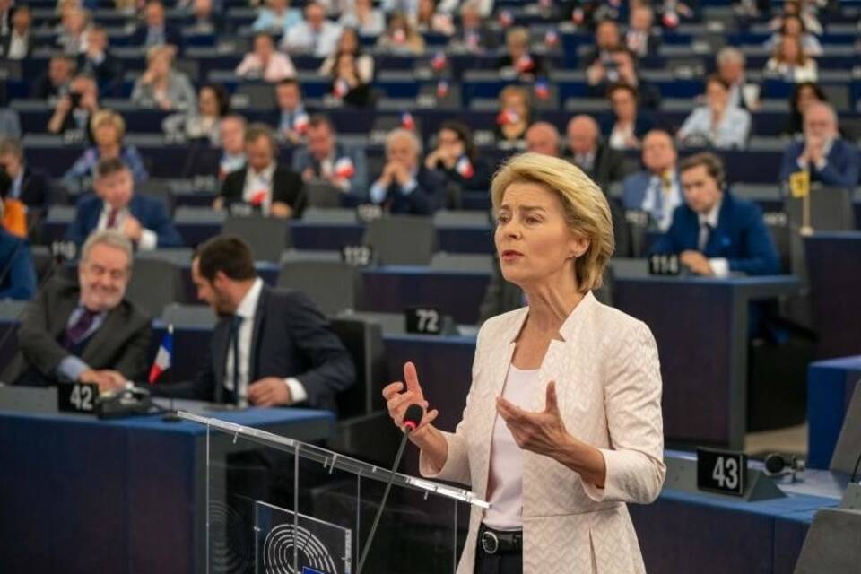 Von der Leyen spricht in Straßburg Von der Leyen spricht in Straßburg