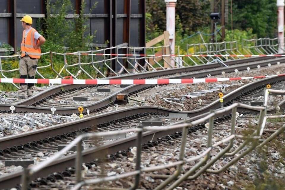 Baustelle der Rheintalbahn