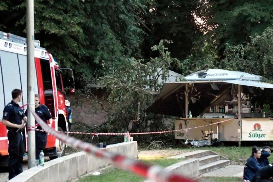 Großer Ast stürzt bei Open Air herab Großer Ast stürzt bei Open Air herab