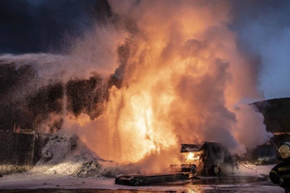 Brand auf Mülldeponie Brand auf Mülldeponie