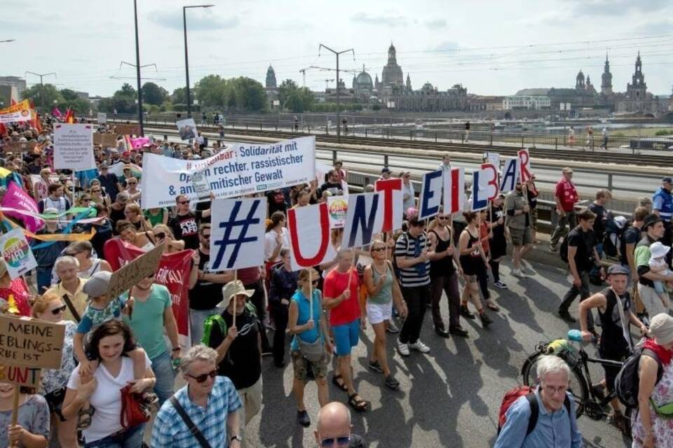 «Unteilbar»-Demo in Dresden