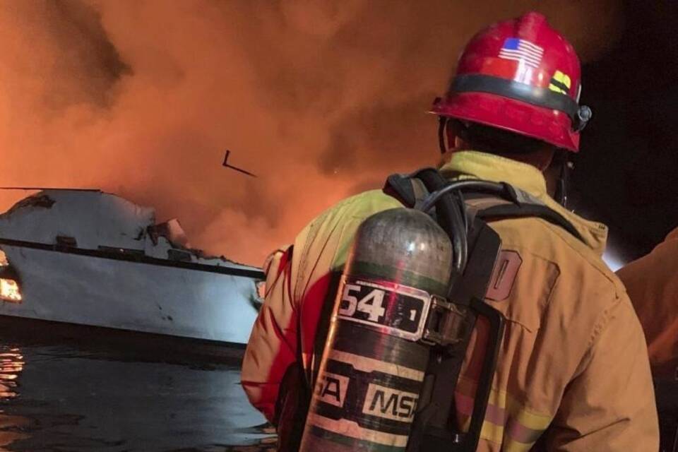 Bootsbrand in Kalifornien