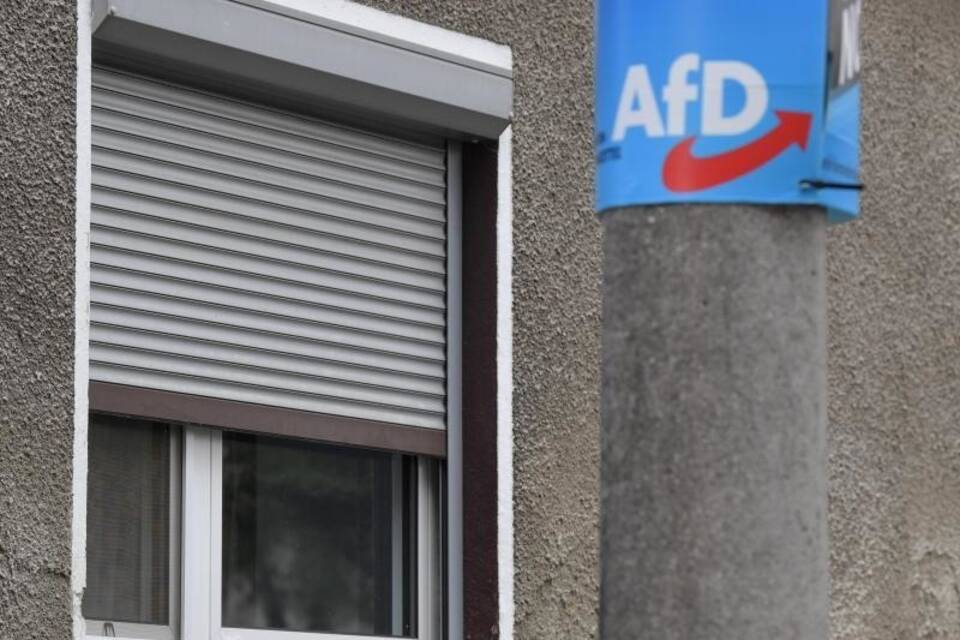 Wahlplakat der AfD in Hirschfeld Wahlplakat der AfD in Hirschfeld