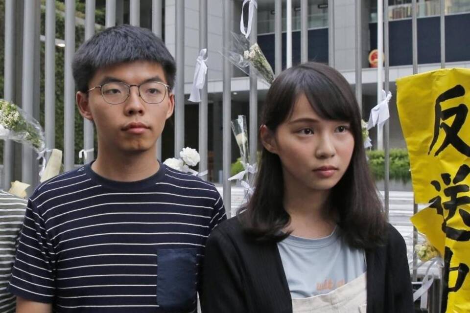 Joshua Wong und Agnes Chow