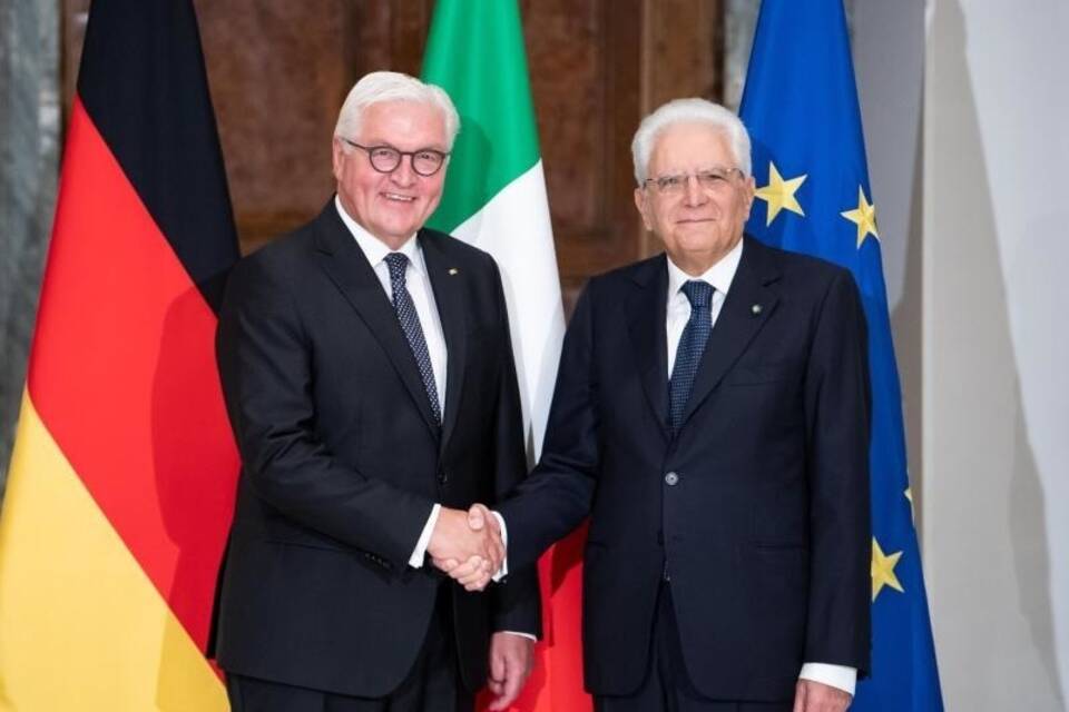 Frank-Walter Steinmeier und Sergio Mattarella Frank-Walter Steinmeier und Sergio Mattarella
