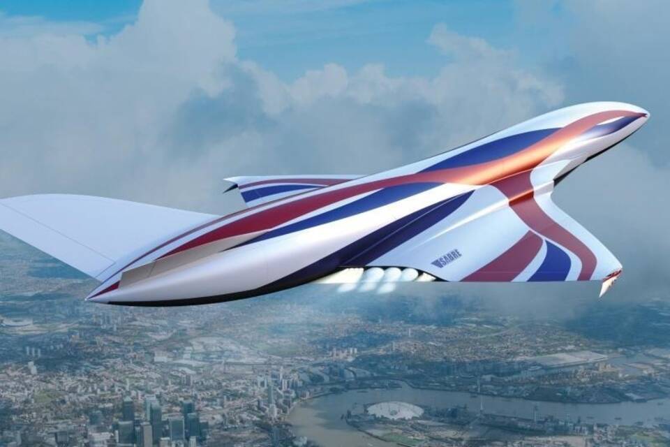 Überschallflugzeug mit Raketenmotor Überschallflugzeug mit Raketenmotor