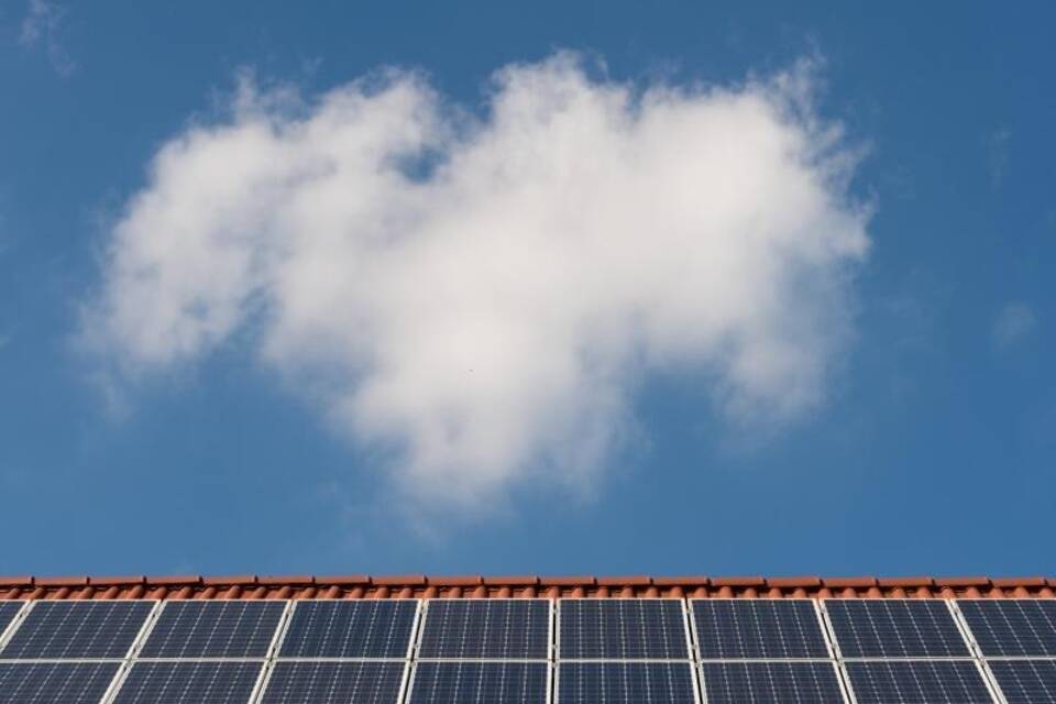 Solarzellen auf Dach Solarzellen auf Dach