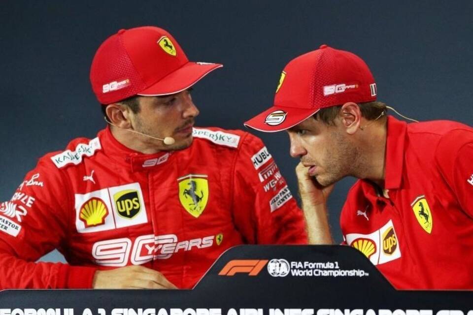 Vettel und Leclerc Vettel und Leclerc