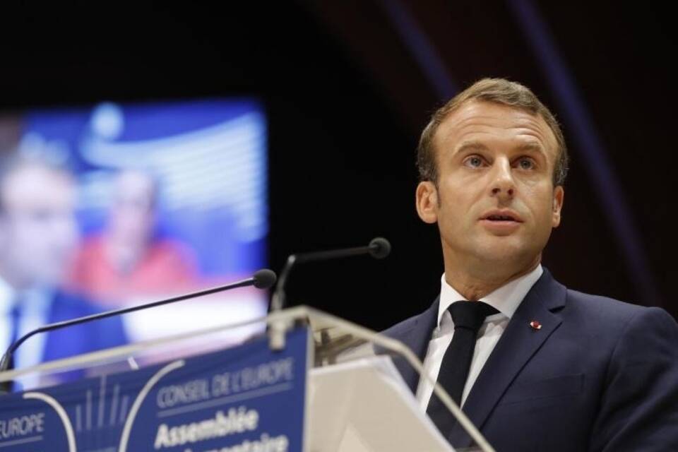 Frankreichs Präsident Macron Frankreichs Präsident Macron