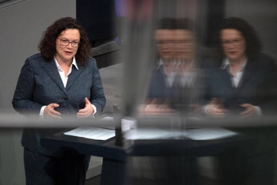 Andrea Nahles im Bundestag