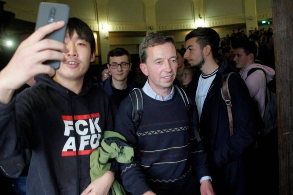 Protest gegen Lucke-Vorlesung Protest gegen Lucke-Vorlesung