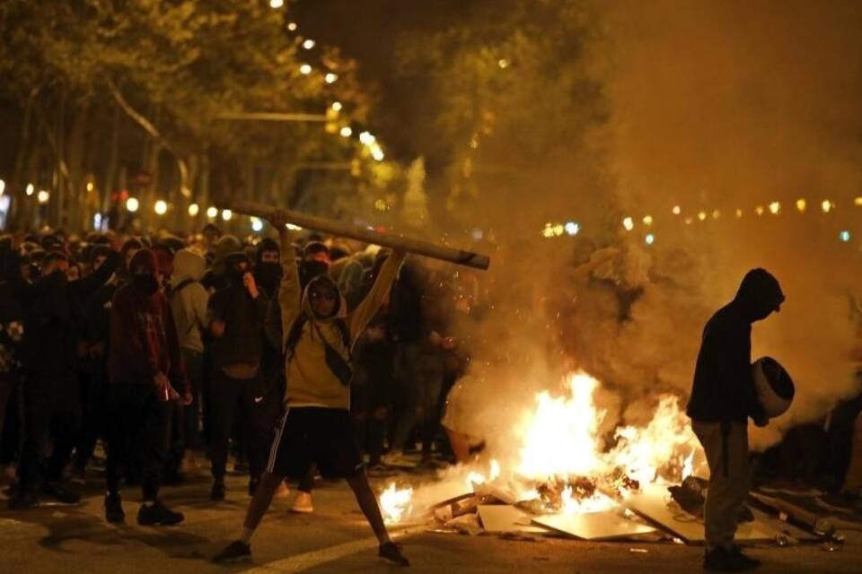 Ausschreitungen in Barcelona Ausschreitungen in Barcelona