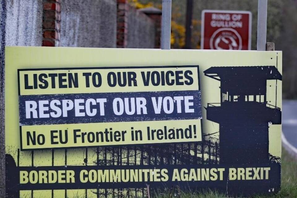 Anti-Brexit-Schild in Irland