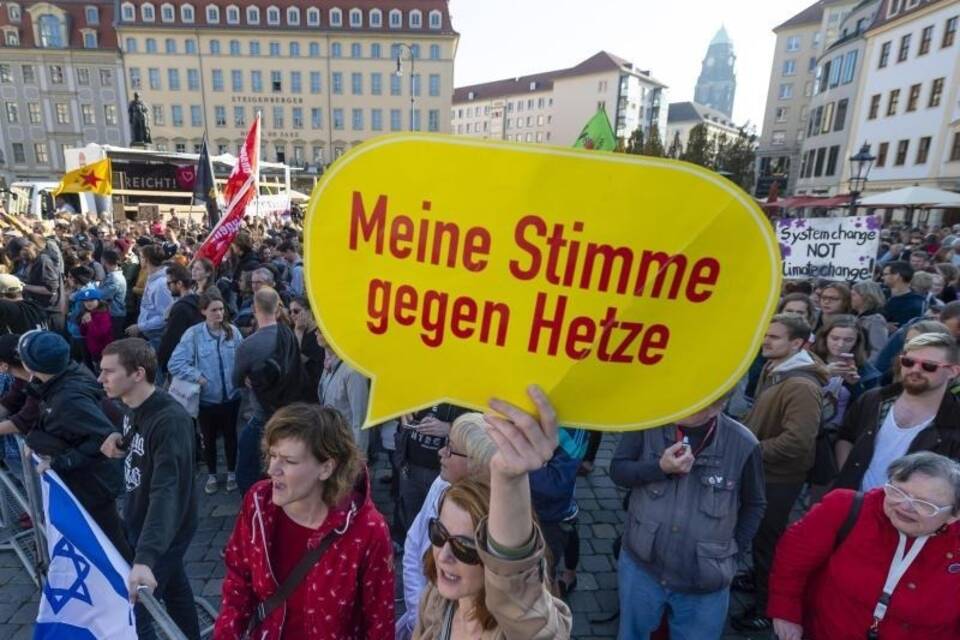 Auf der Straße in Dresden