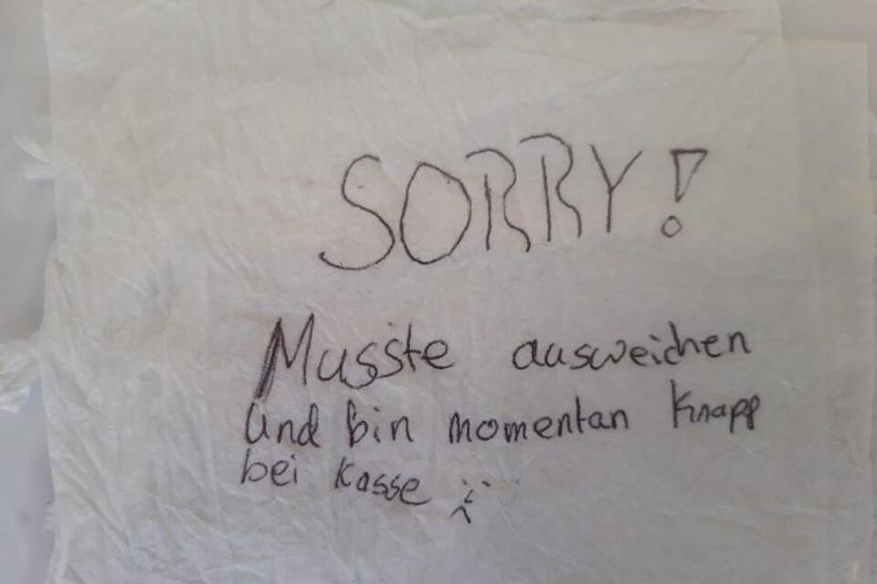 Entschuldigungs-Serviette