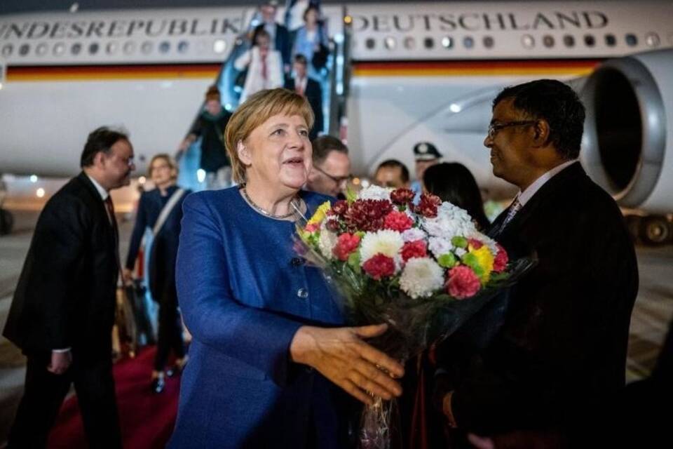 Merkel in Indien Merkel in Indien