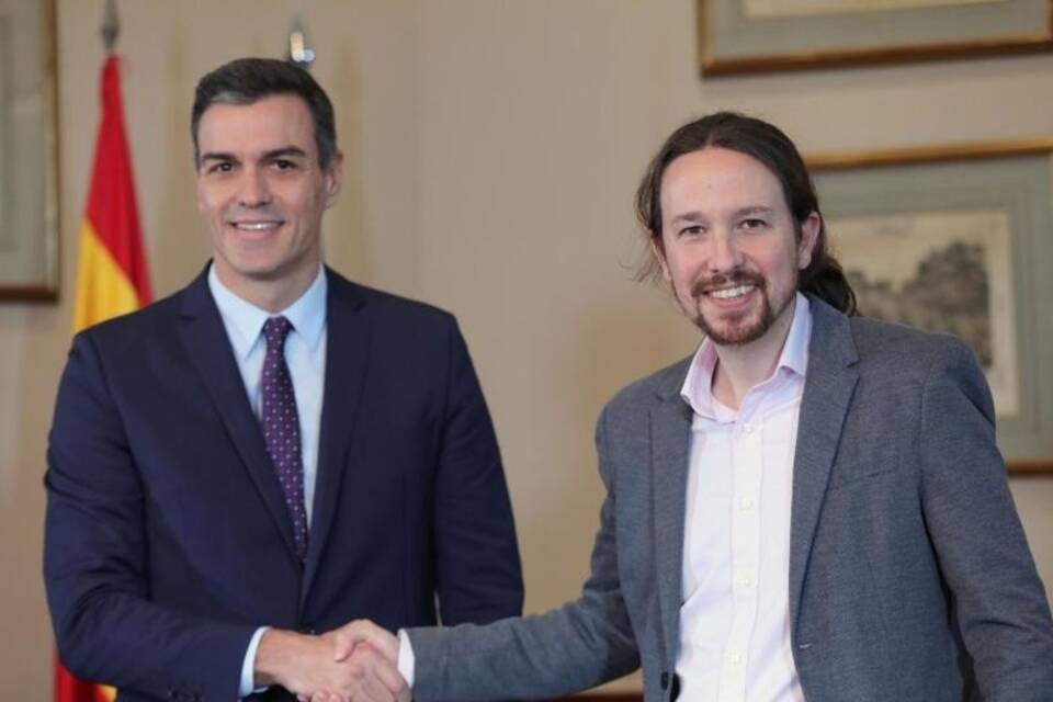 Pedro Sánchez und Pablo Iglesias Pedro Sánchez und Pablo Iglesias
