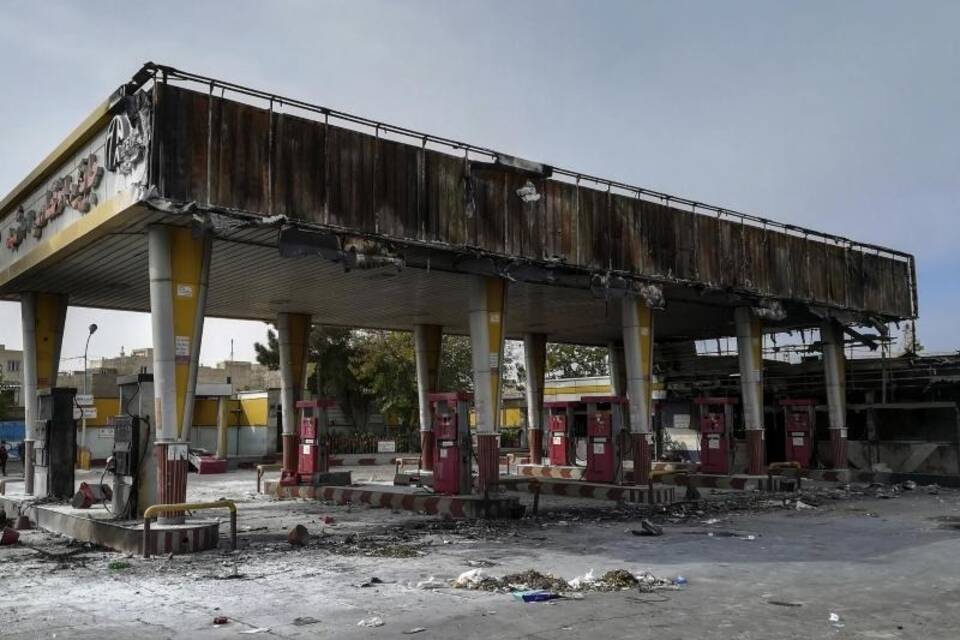 Ausgebrannte Tankstelle