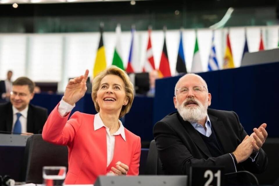 Von der Leyen und Timmermans in Straßburg Von der Leyen und Timmermans in Straßburg