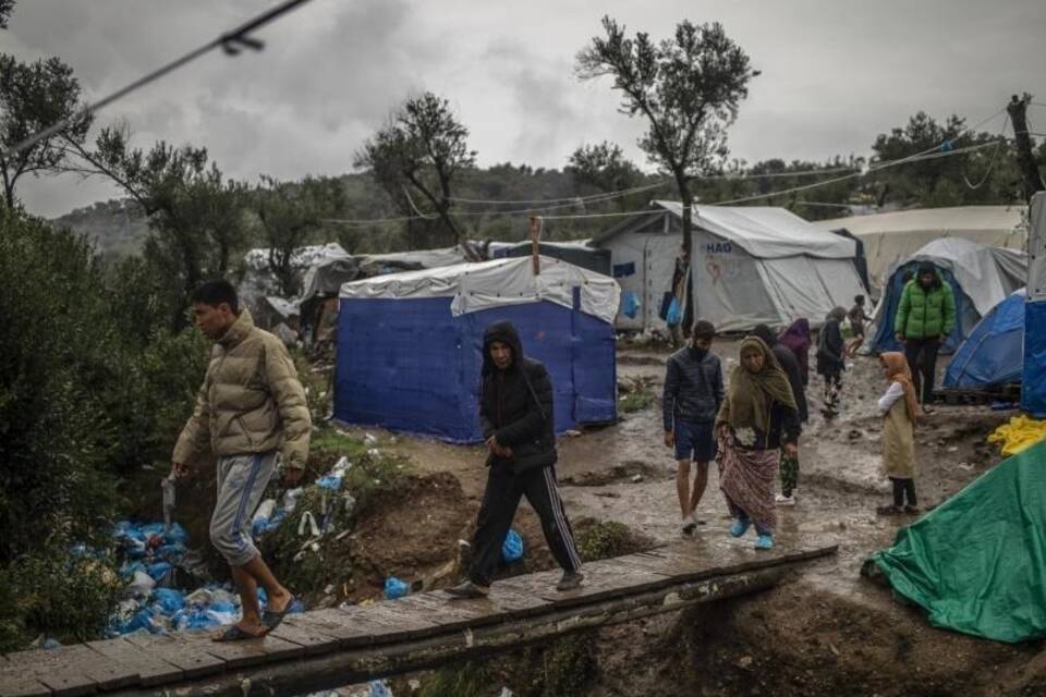 Flüchtlingslager auf Lesbos Flüchtlingslager auf Lesbos