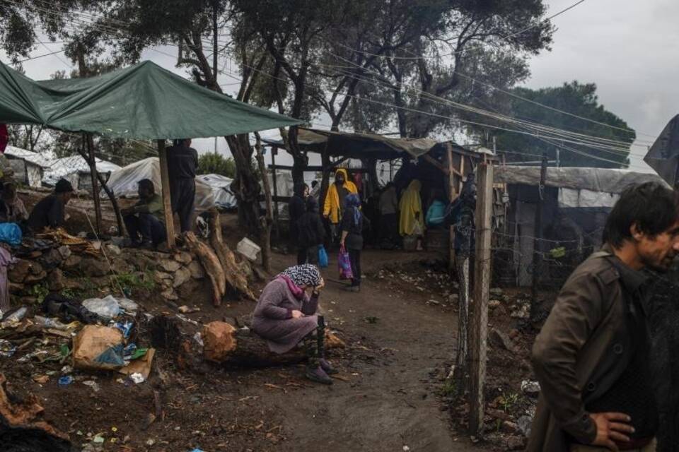 Flüchtlingslager auf Lesbos Flüchtlingslager auf Lesbos