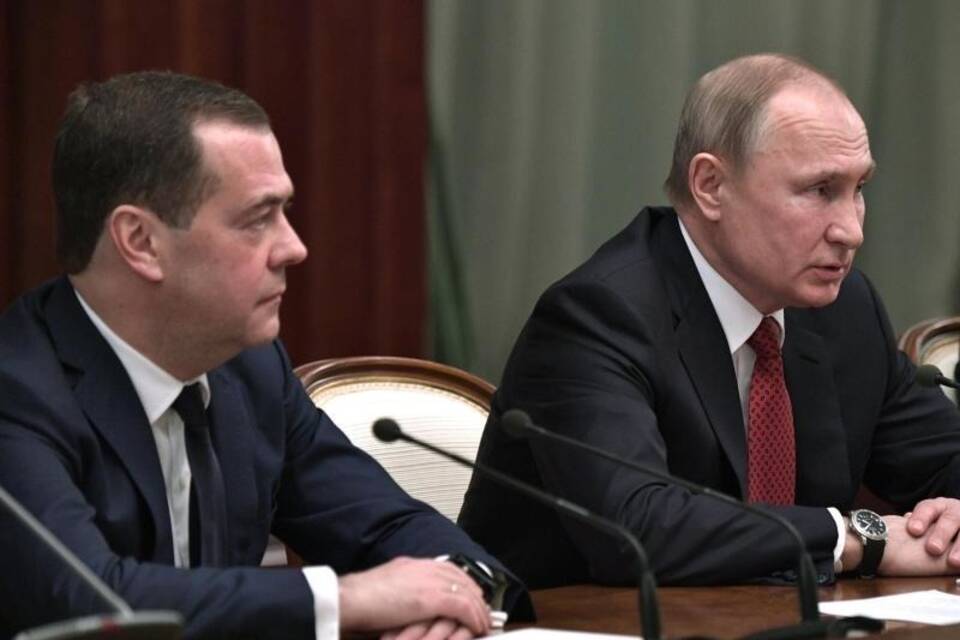 Medwedew und Putin