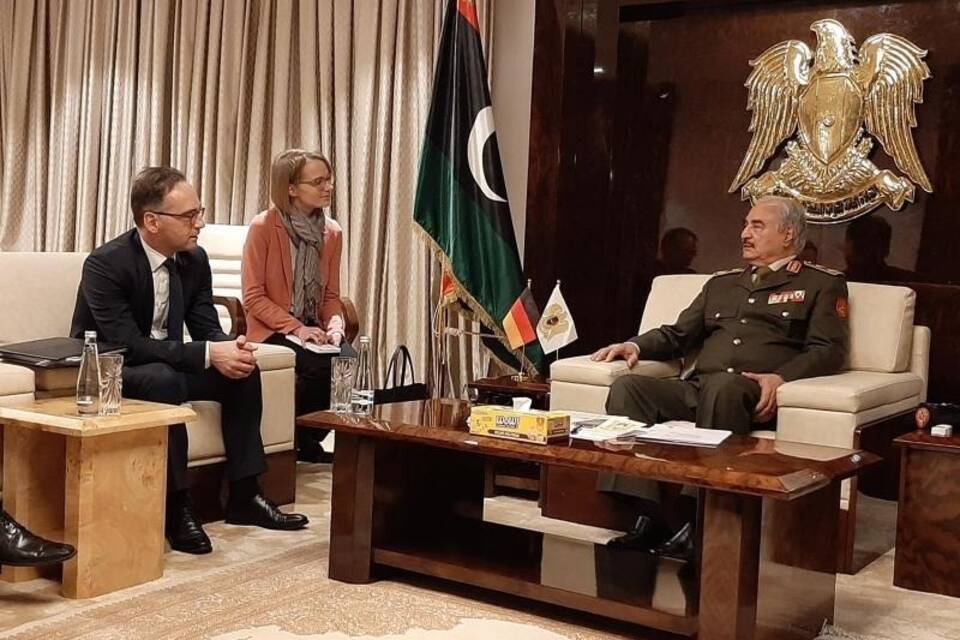 Maas und Haftar in Bengasi Maas und Haftar in Bengasi