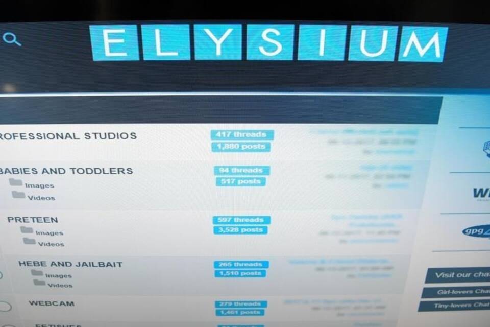 Kinderpornografie-Plattform