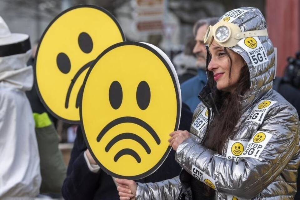 Protesttag gegen neue 5G-Mobilfunktechnologie Protesttag gegen neue 5G-Mobilfunktechnologie
