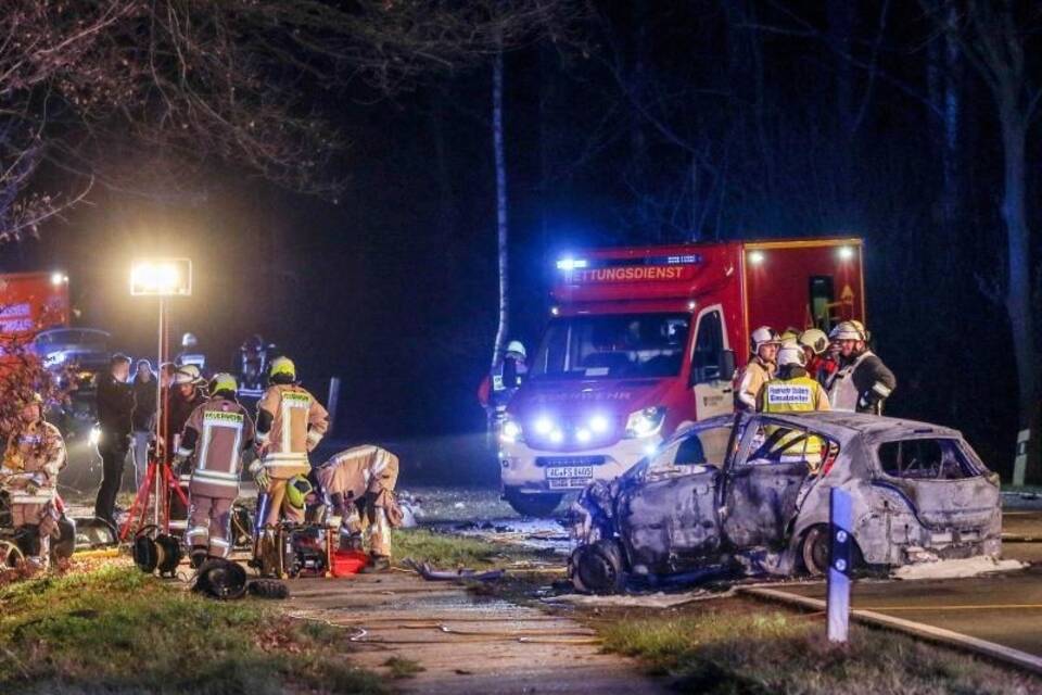 Unfallstelle bei Stolberg Unfallstelle bei Stolberg