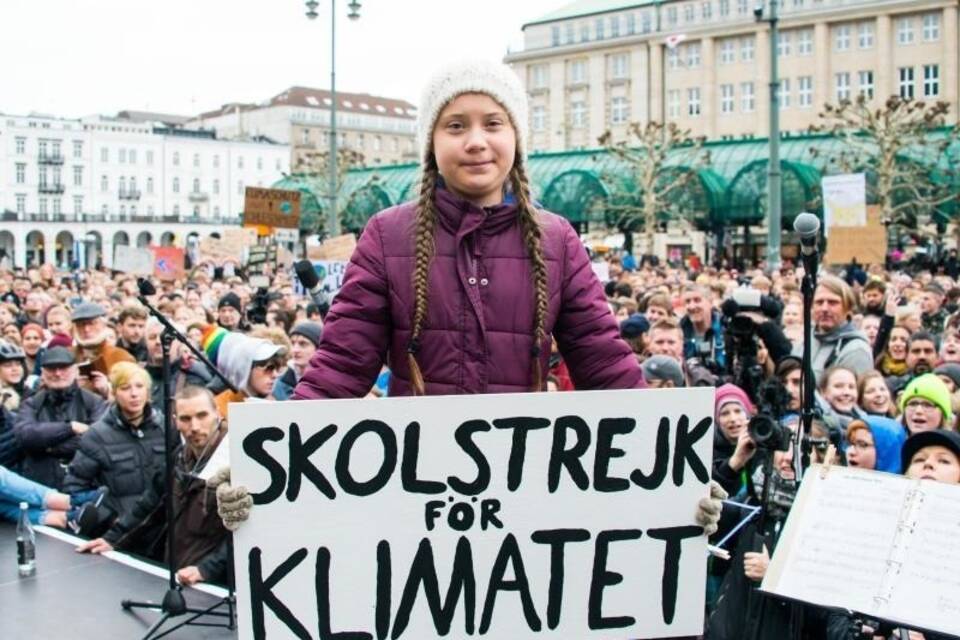 Klimaaktivistin Greta Thunberg in Hamburg